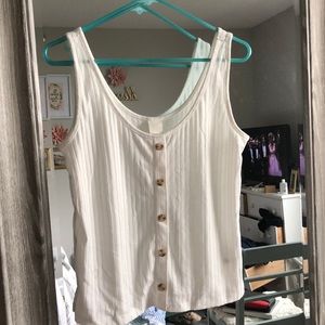 White button up tank top- new with tags!